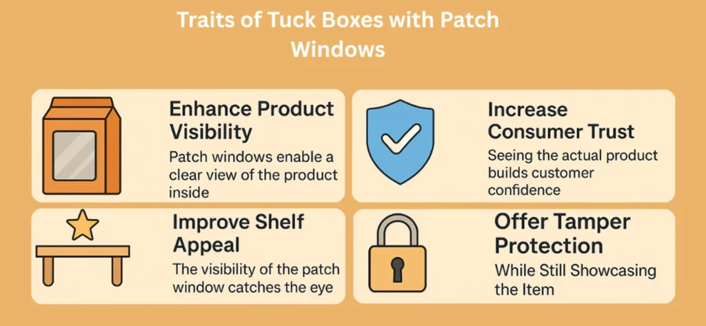 Traits of Tuck Boxes with Patch Windows